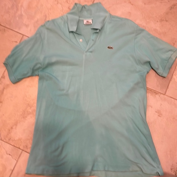 Lacoste polo style T-shirt in blue/green aqua. Beautiful - Picture 1 of 3